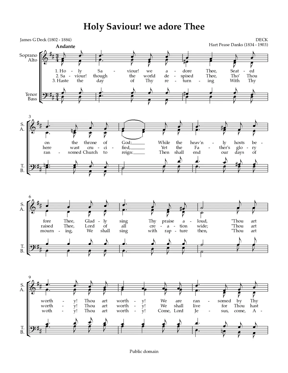 Holy Saviour! we adore Thee - Page 1