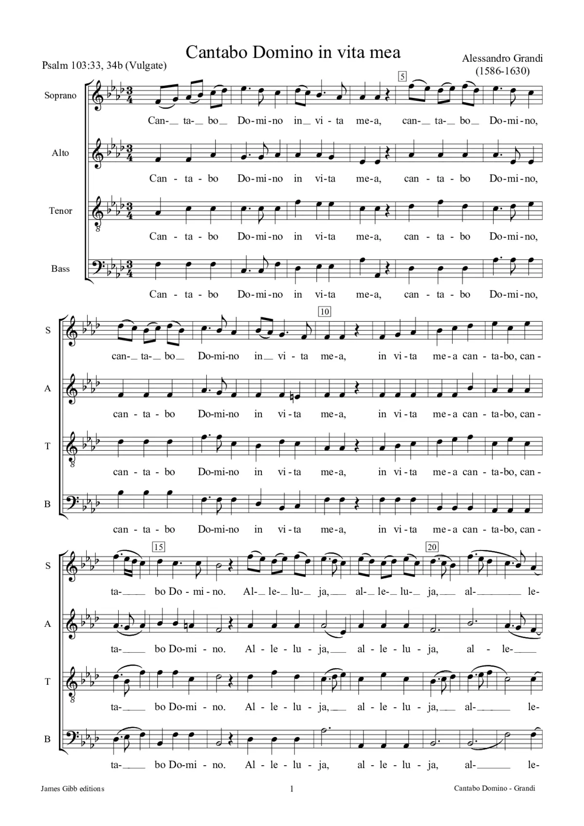 Cantabo Domino a 4 - Page 1