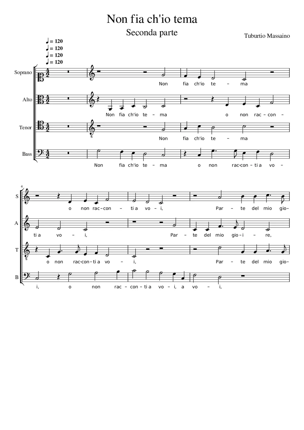 Non fia ch'io tema - Page 1