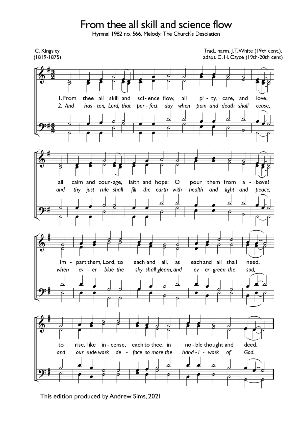 From thee all skill and science flow - Page 1