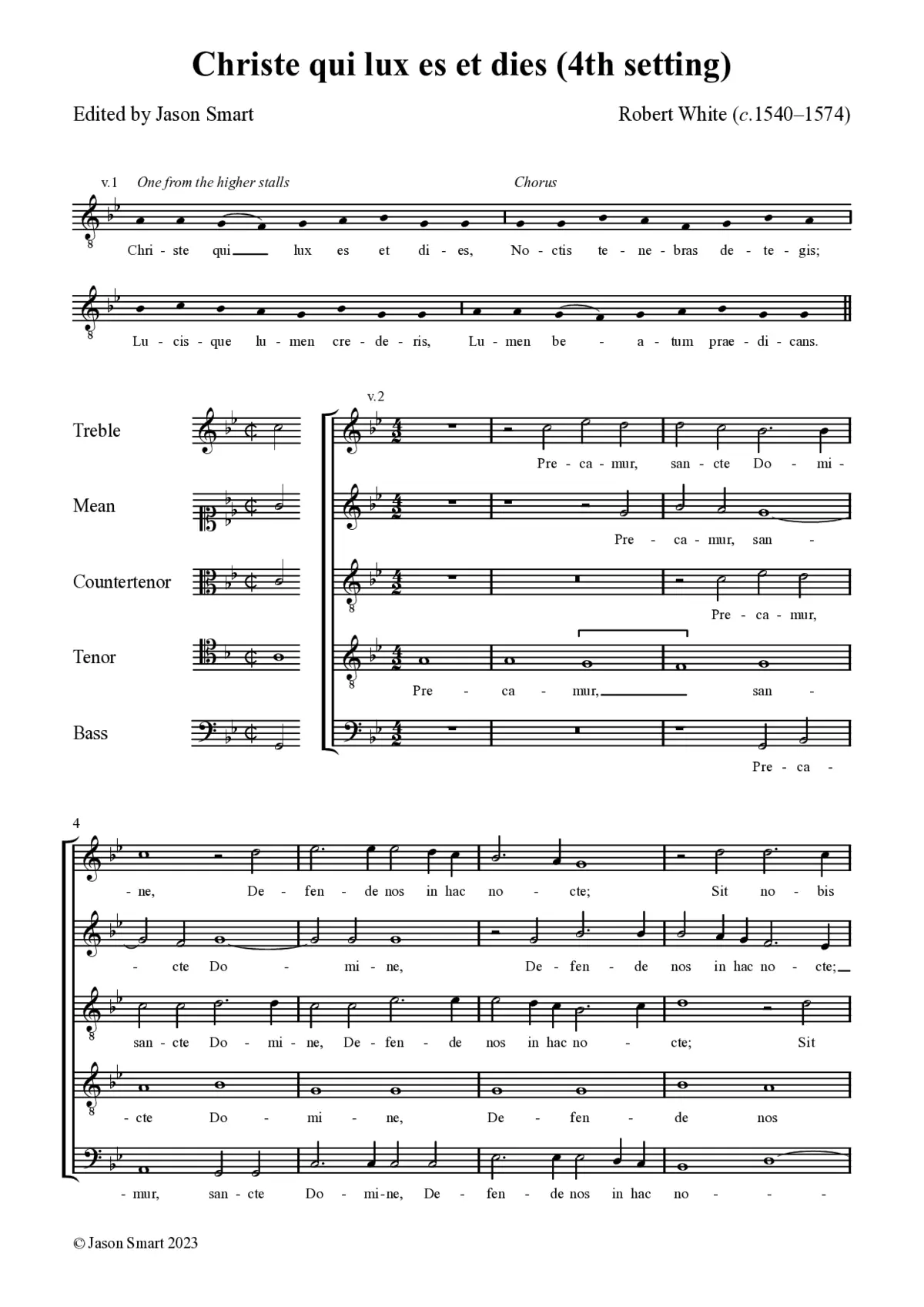 Christe qui lux es et dies IV - Page 1