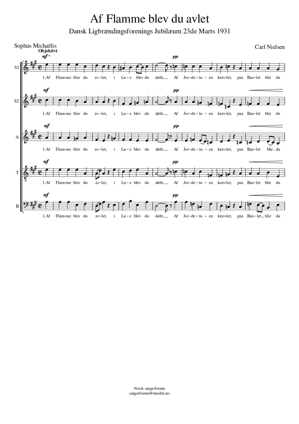 Af Flamme blev du avlet - Page 1