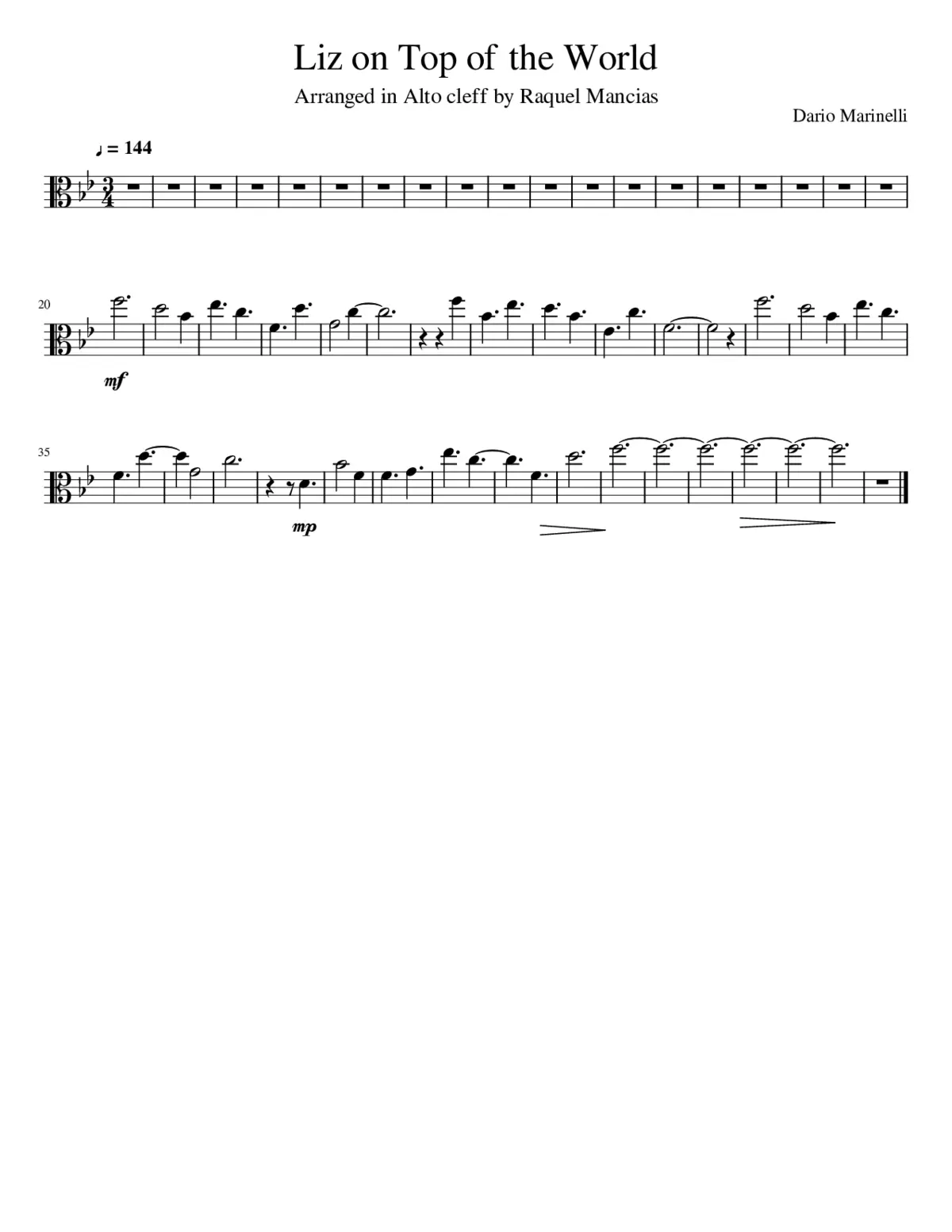 Liz on Top of the World - Page 1