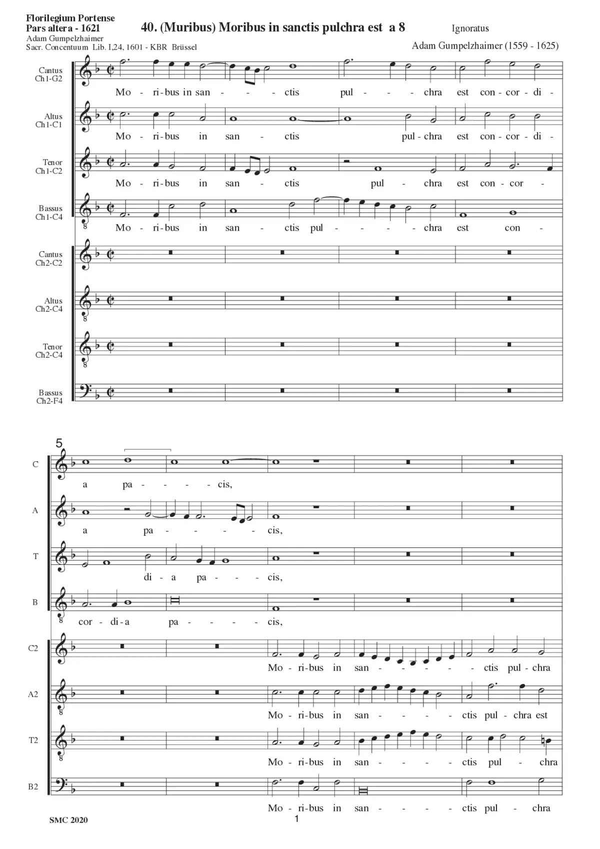 Moribus in sanctis - Page 1