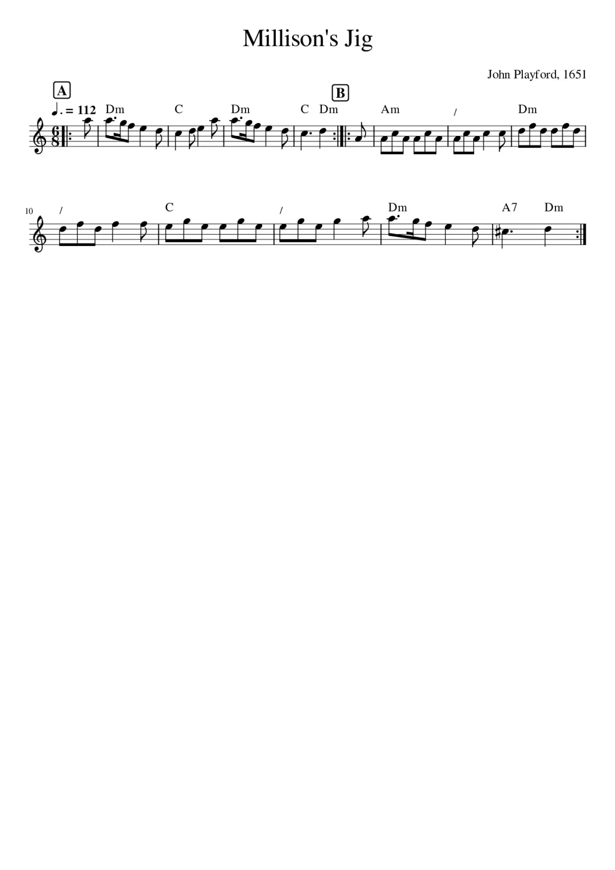 Millison's Jig - Page 1