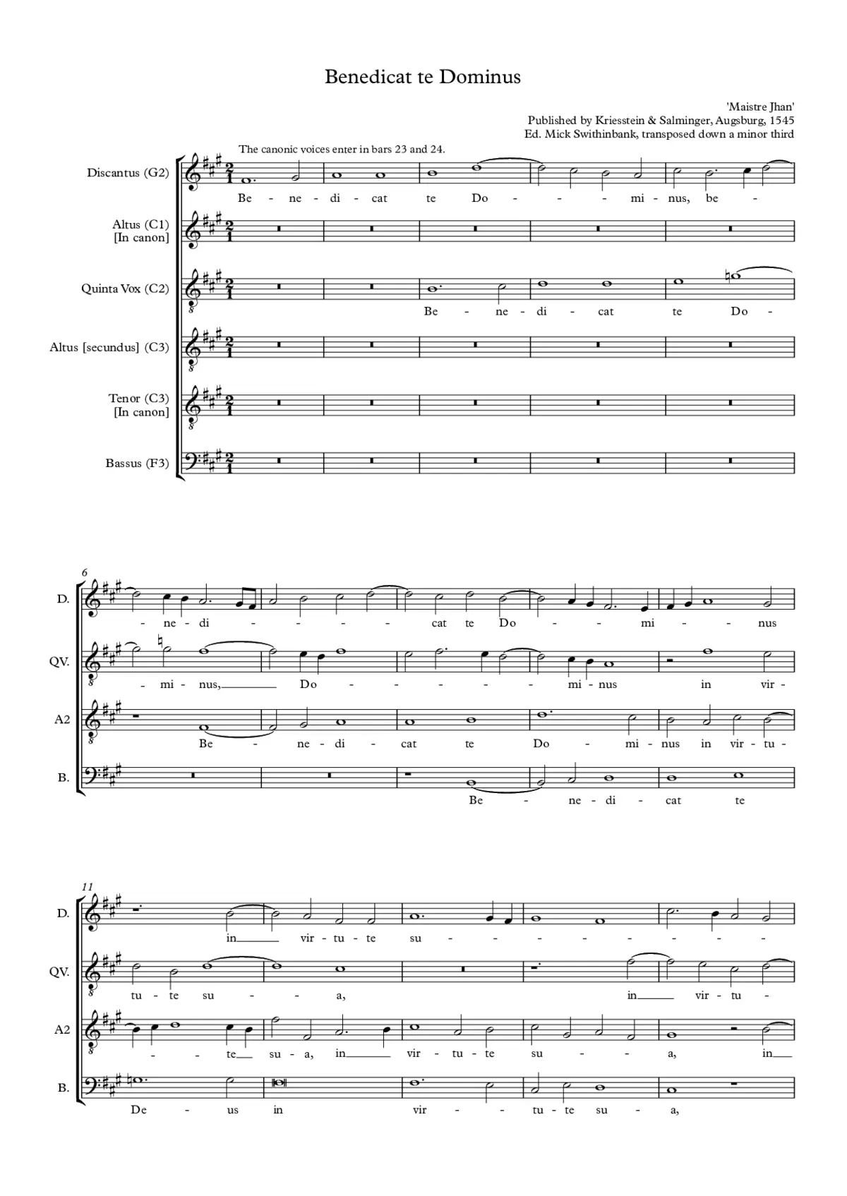 Benedicat te Dominus - Page 1