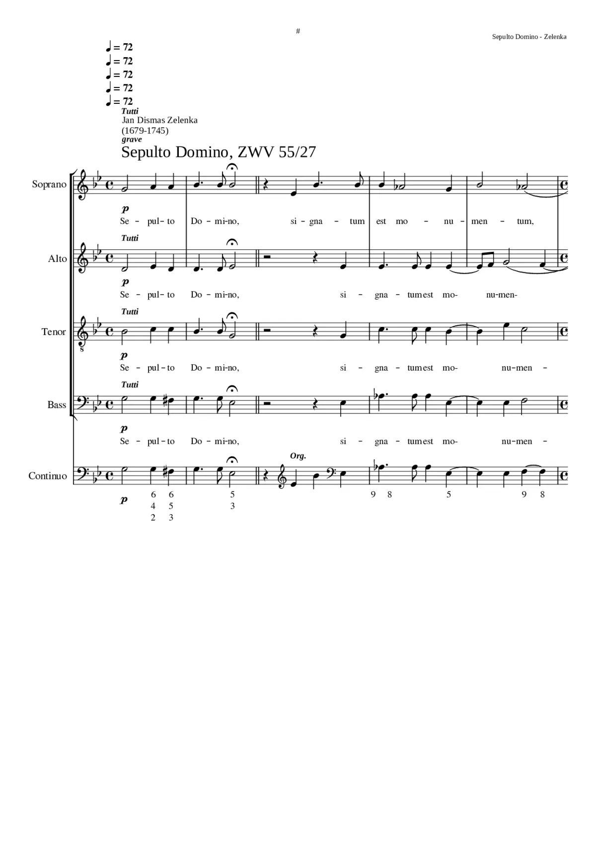 Sepulto Domino ZWV 55:27 - Page 1