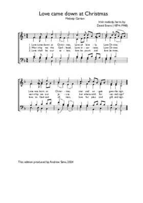 Love came down at Christmas