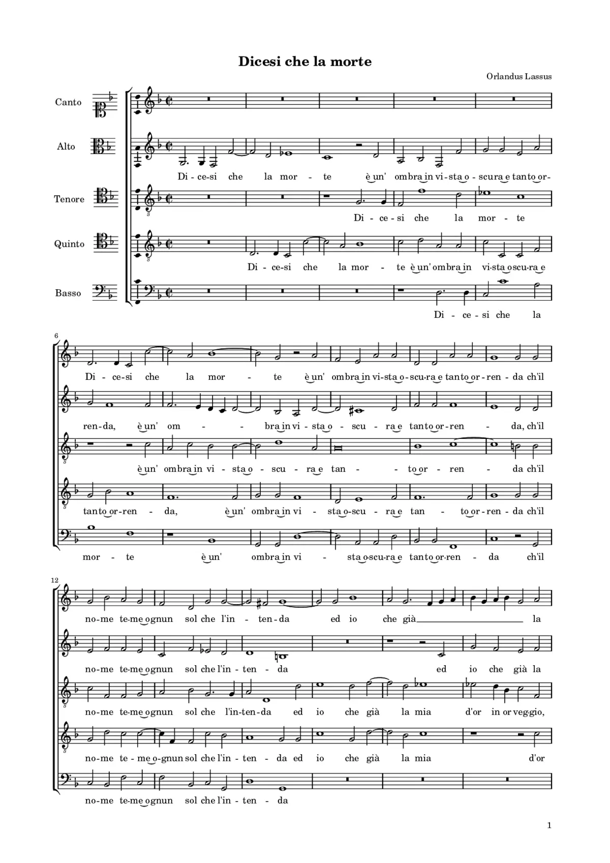 Dicesi che la morte - Page 1