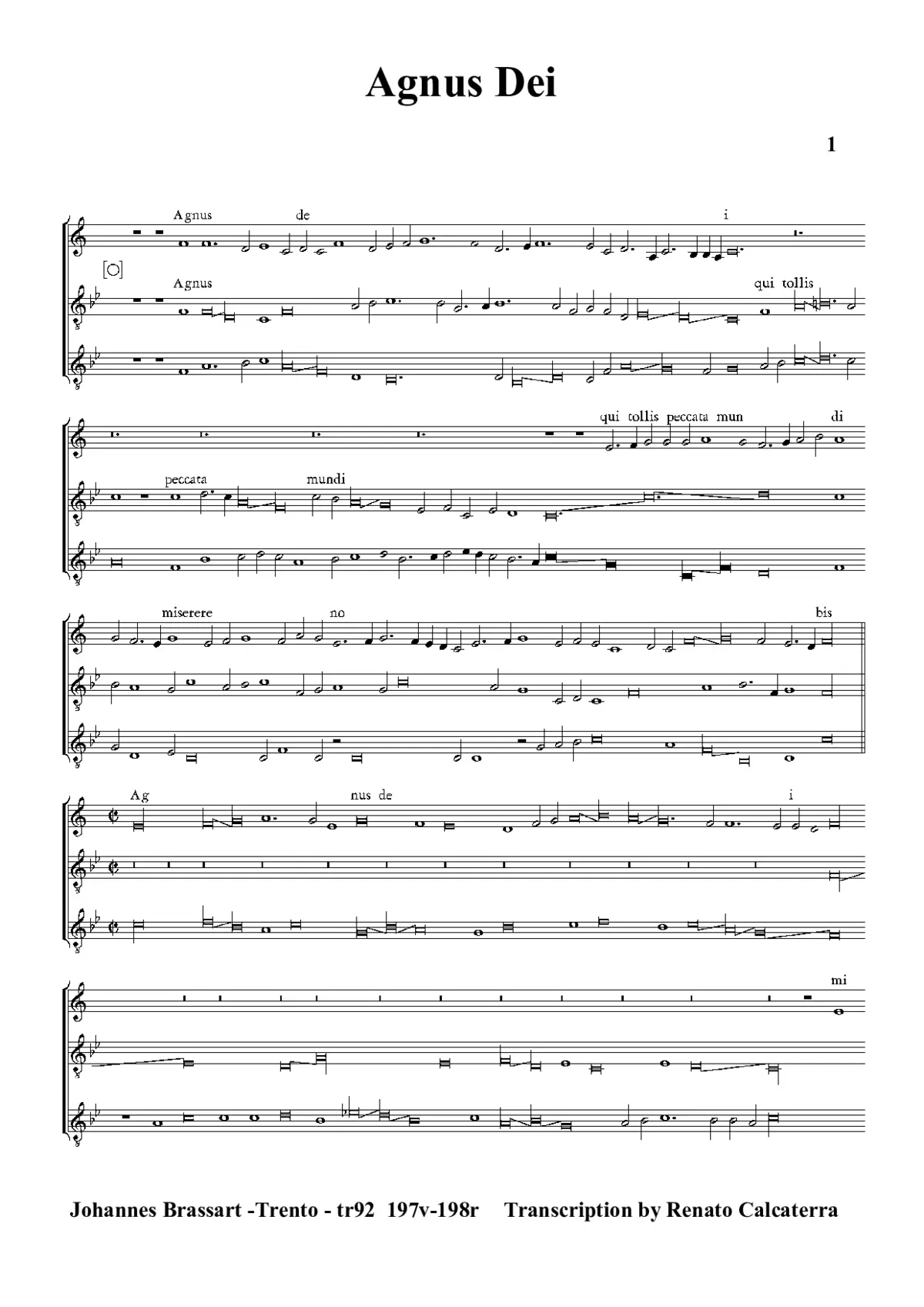 Agnus Dei - Page 1