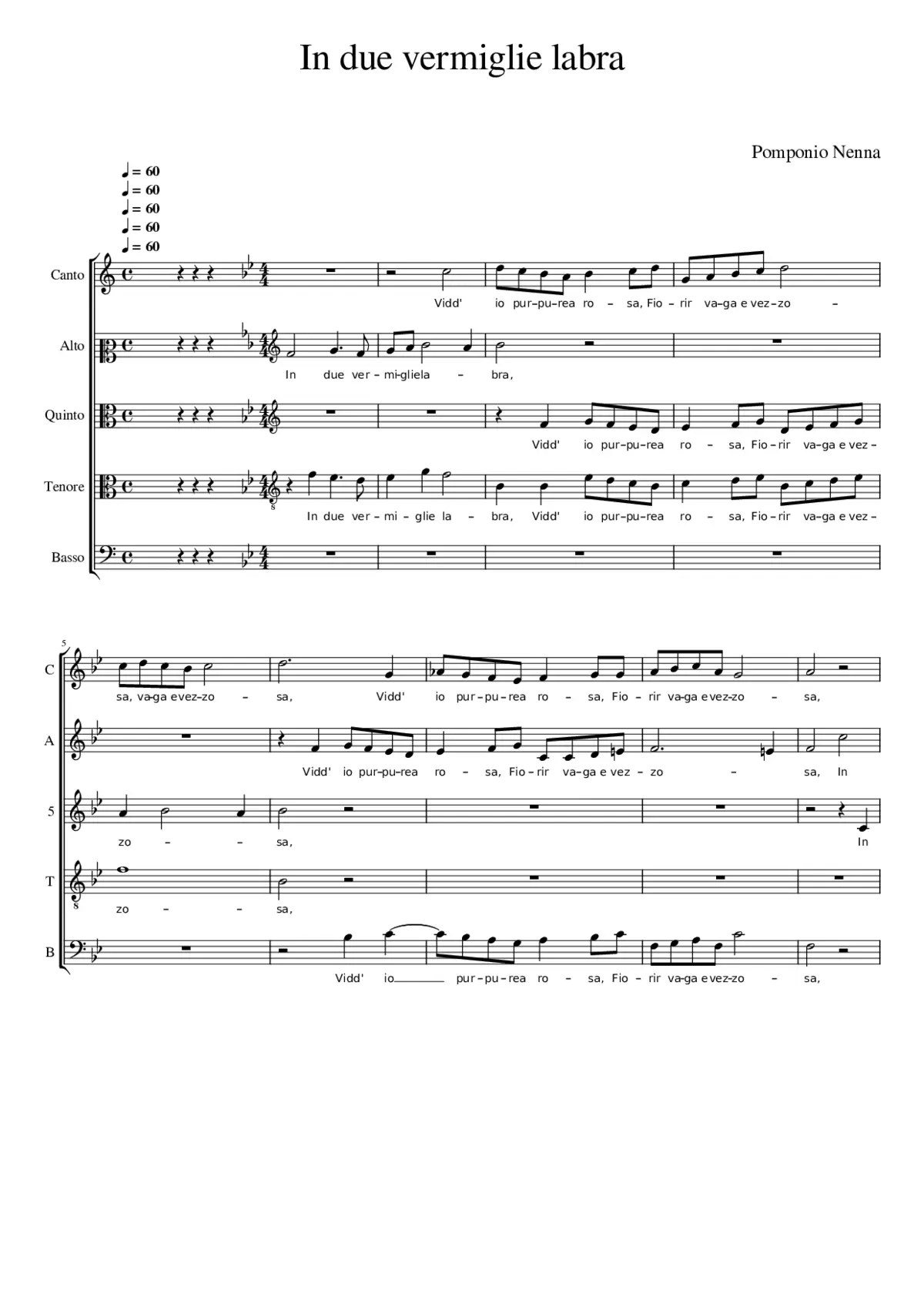 In due vermiglie labra - Page 1