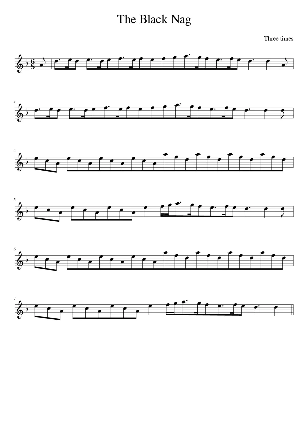 The Black Nag - Page 1