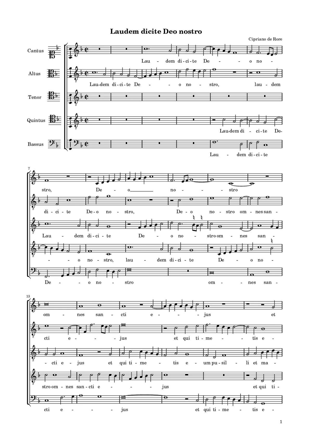 Laudem dicite Deo nostro - Page 1