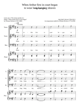 When Arthur first in court began to wear long hanging sleaves