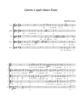 Questo è quel chiaro fonte
