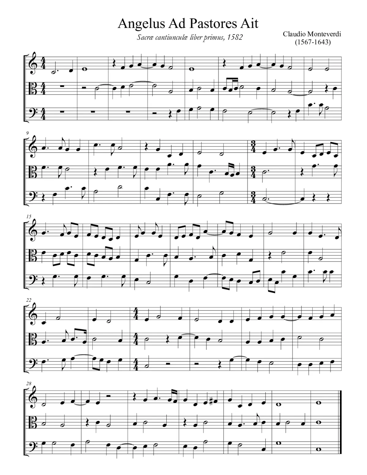 Angelus ad pastores ait - Page 1