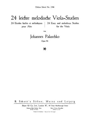 24 Leichte melodische Viola-Studien