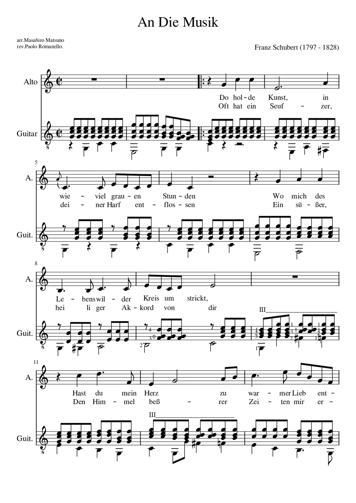 An die Musik D.547 - Page 1