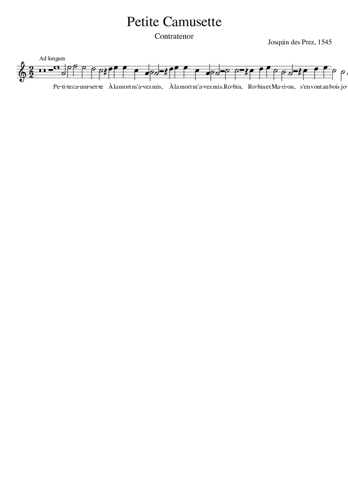Petite camusette - Page 1