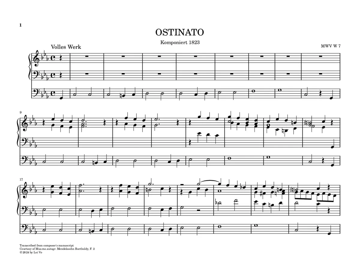 Ostinato in C minor - Page 1