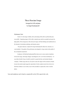 Three Russian Folk Songs