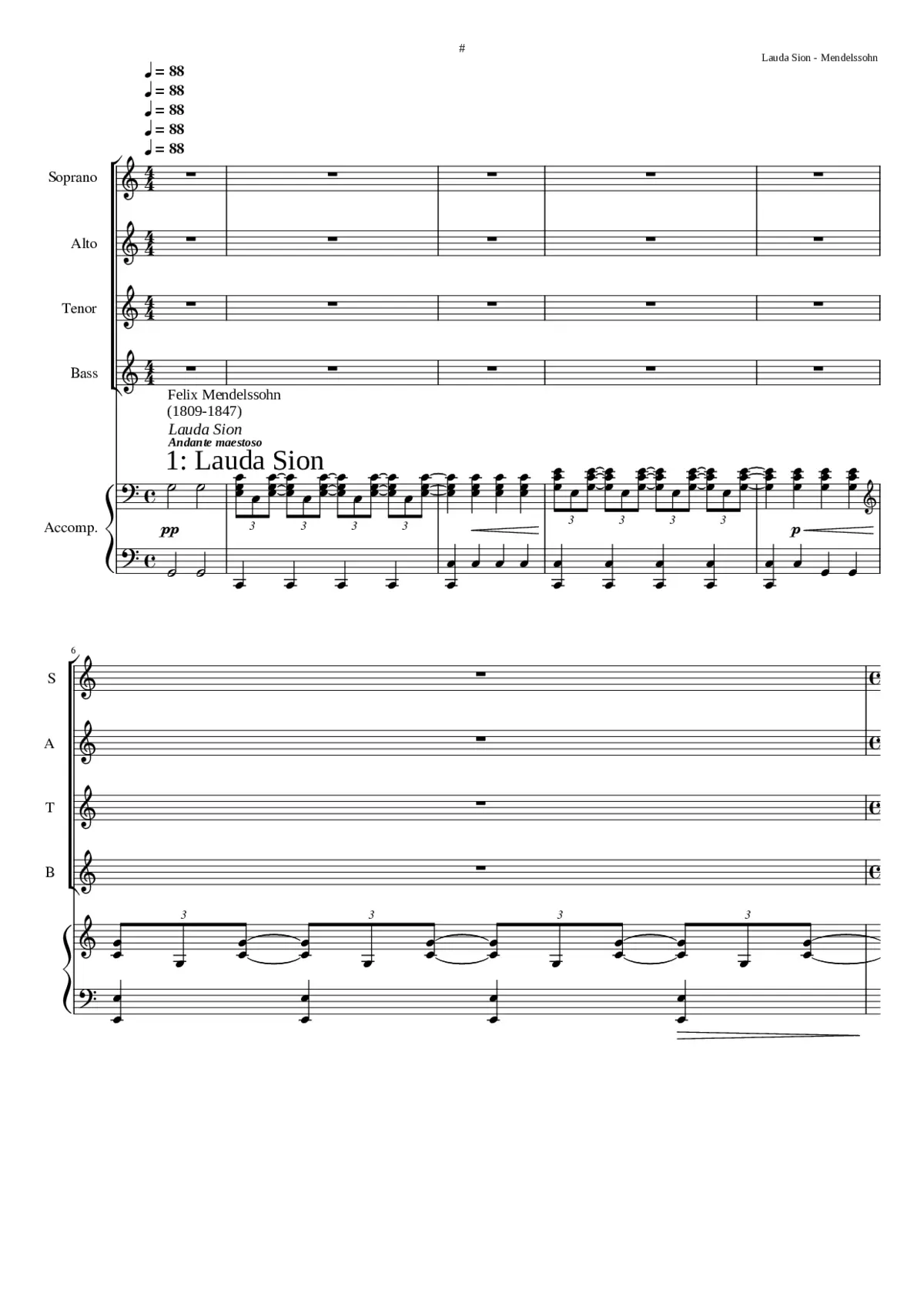 Lauda Sion Op. 73 - Page 1