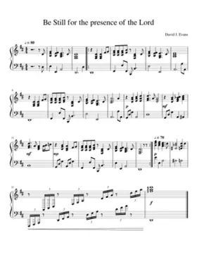 be still for the presence of the lord