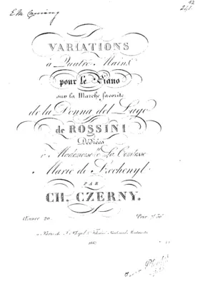 Variations sur la marche favorite de 'La donna del lago'