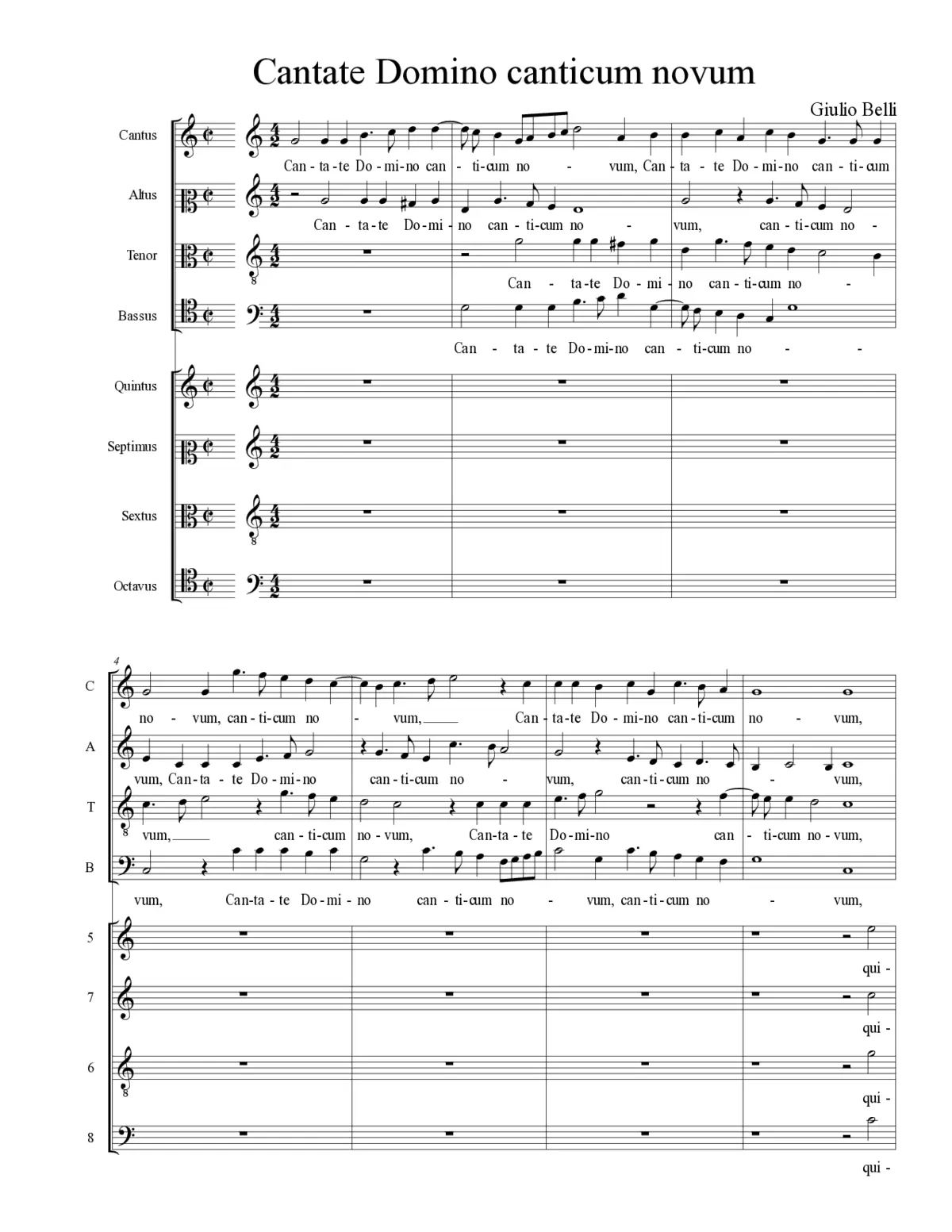 Cantate Domino canticum novum - Page 1