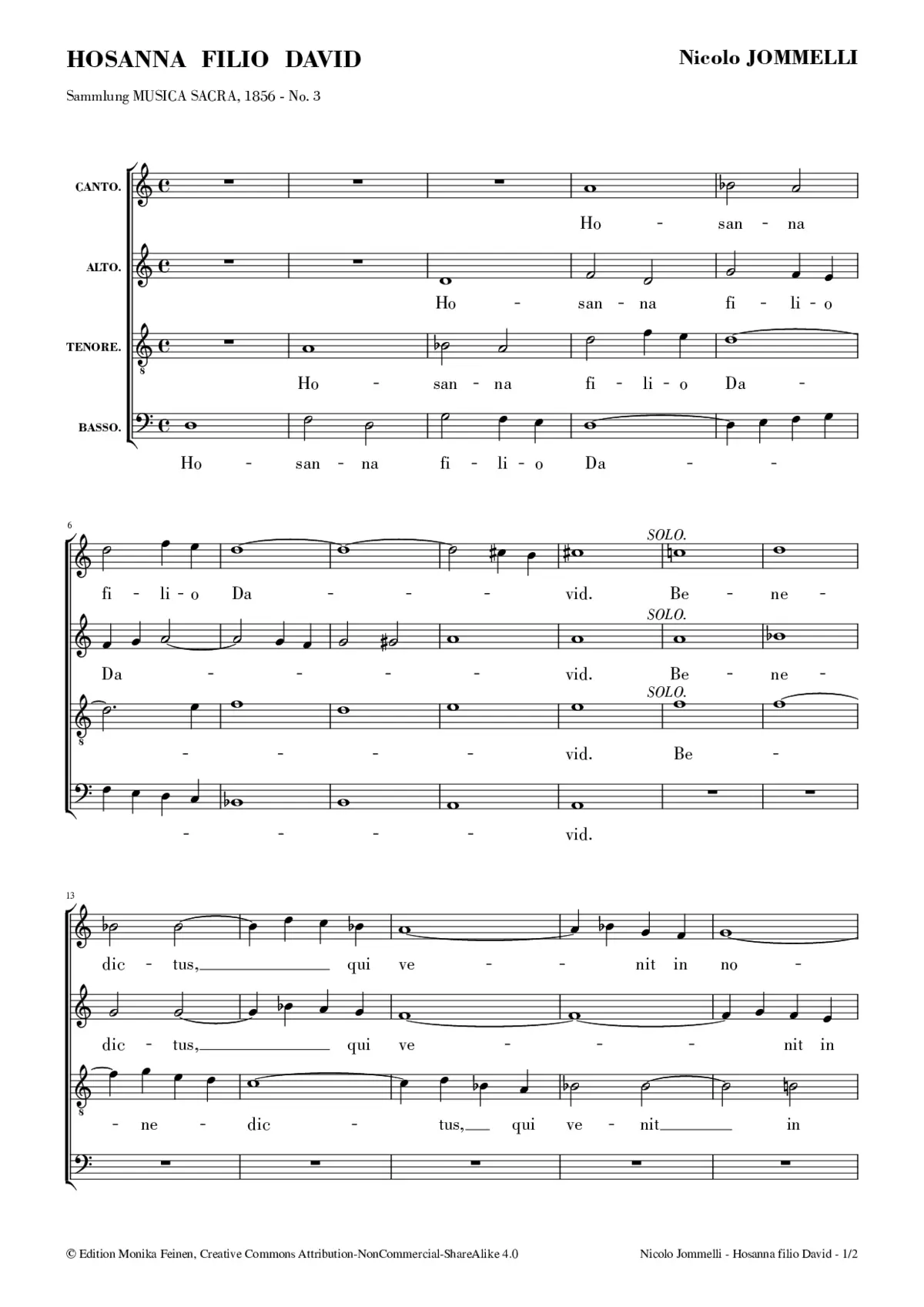 Hosanna filio David - Page 1