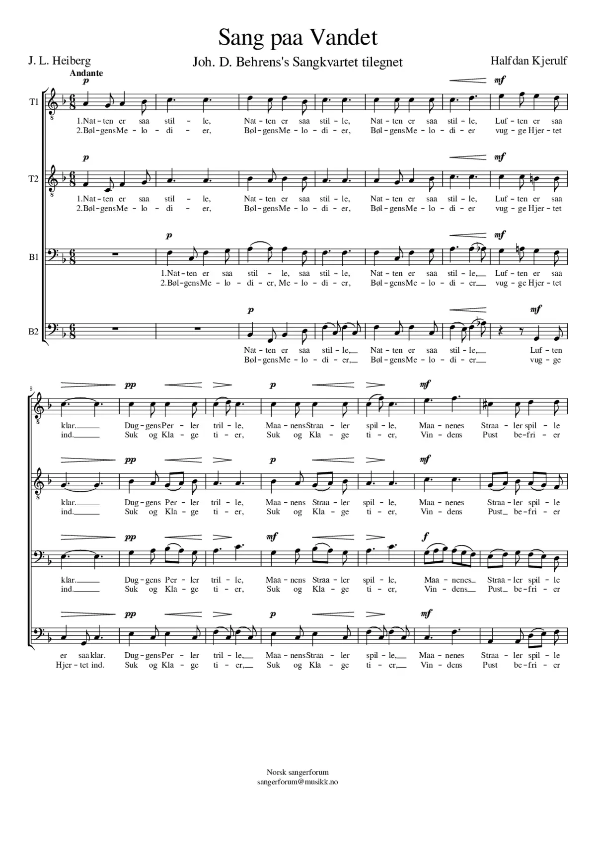 Sang paa Vandet - Page 1