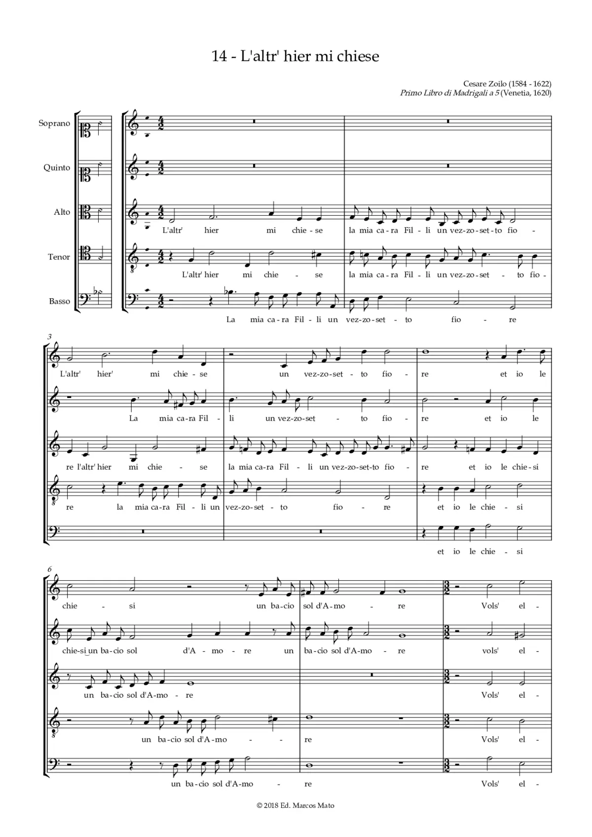 L'altr' hier mi chiese - Page 1
