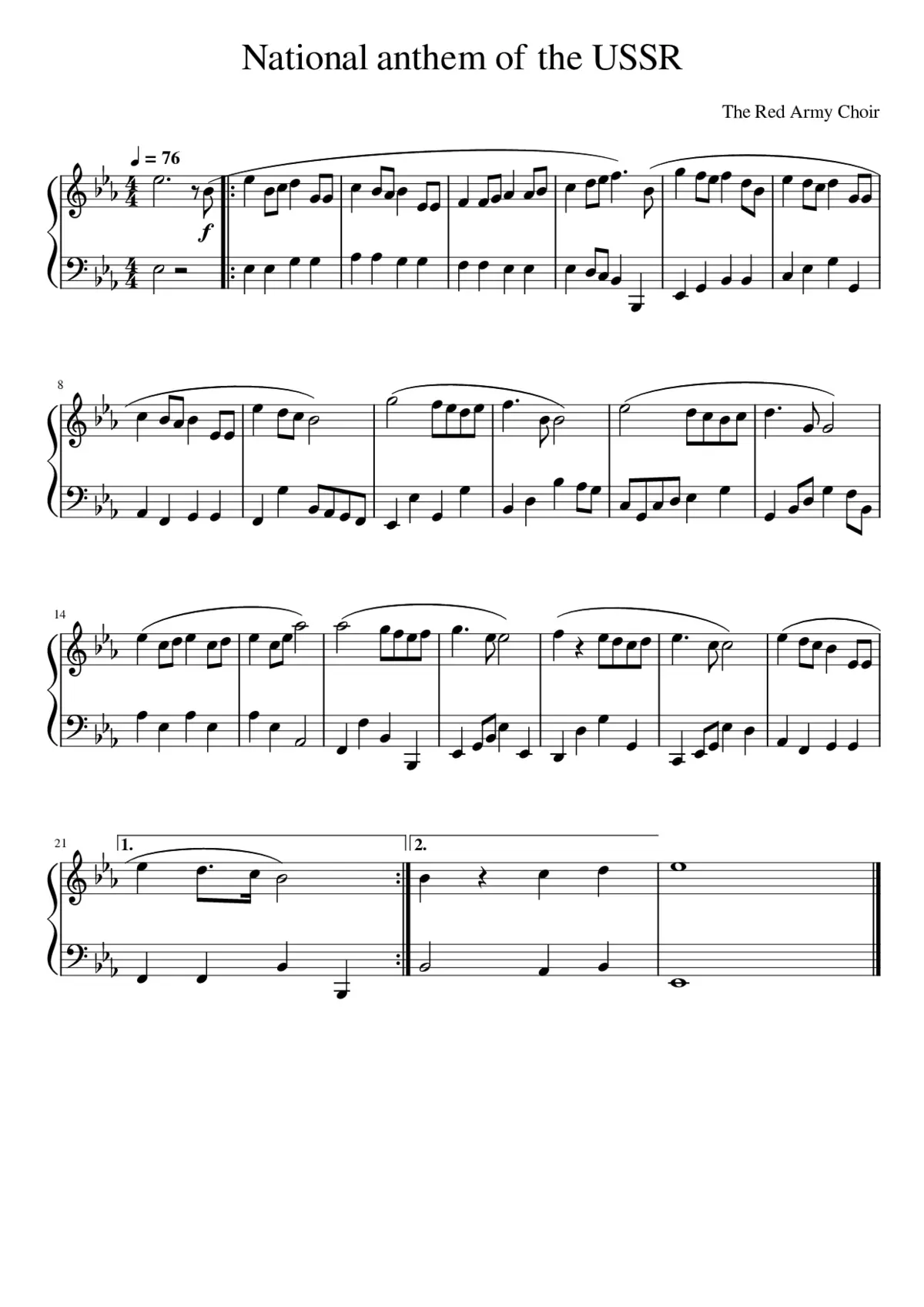 State Anthem of the Soviet Union - Page 1