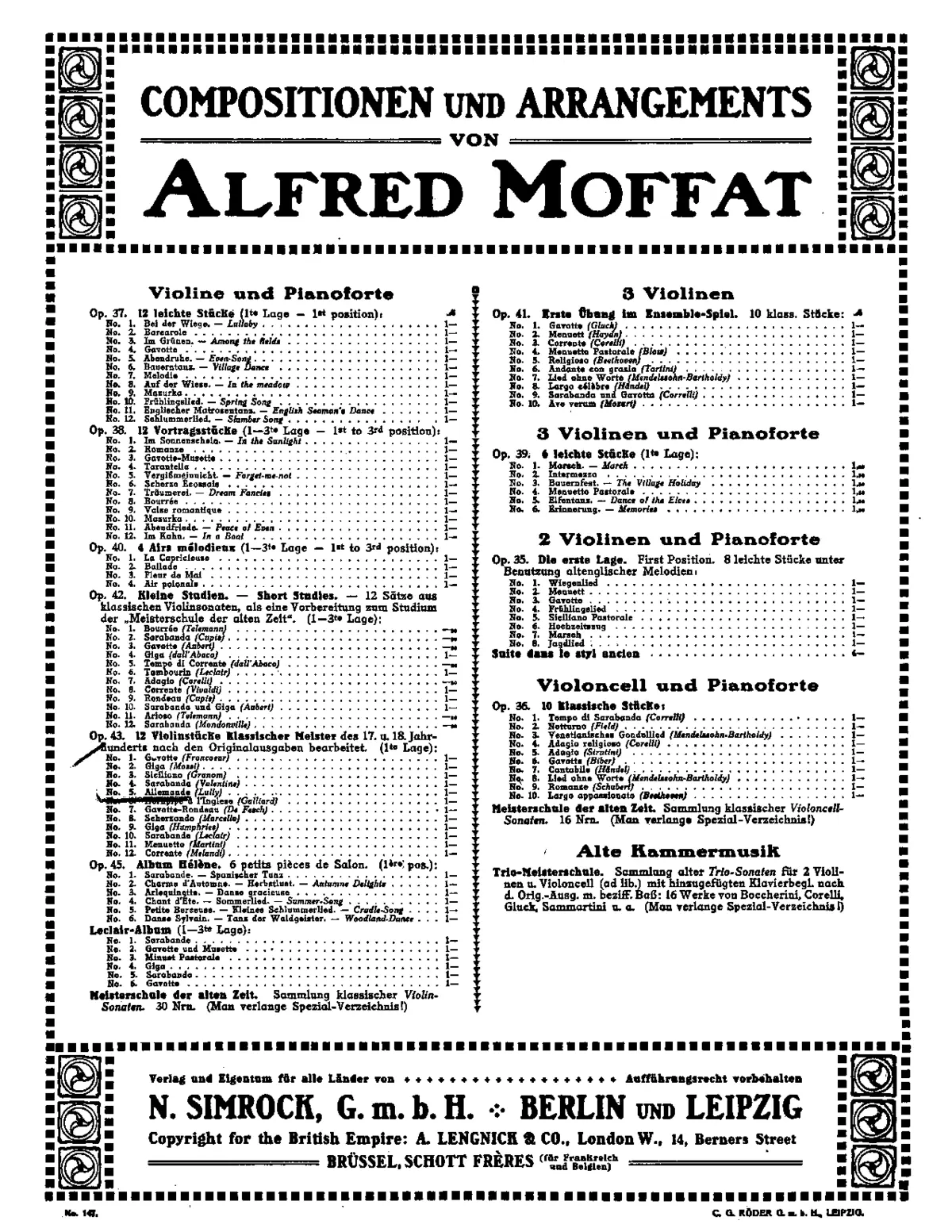 12 Violinstücke Klassischer Meister - Page 1