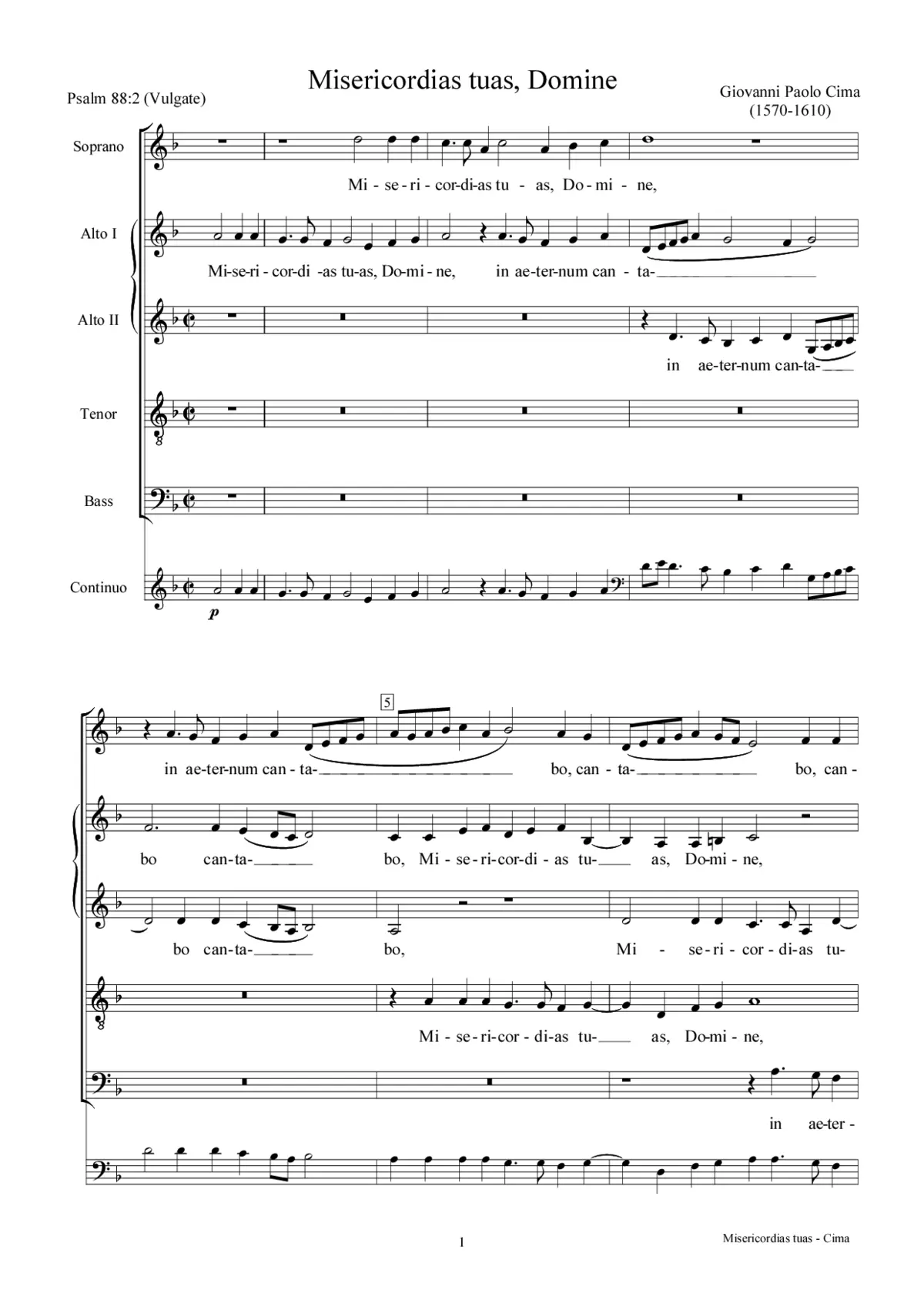 Misericordias tuas - Page 1