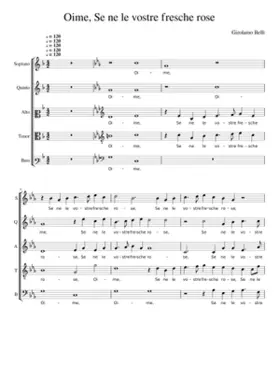 Oime Se ne le vostre fresche rose
