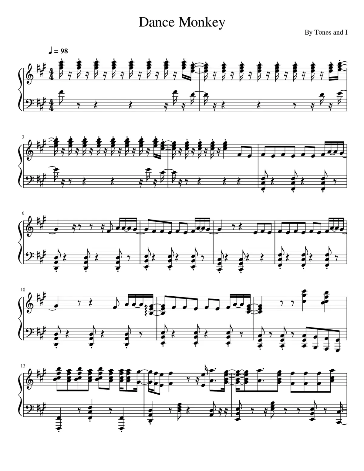 dance monkey - Page 1