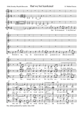 Had we but hearkened