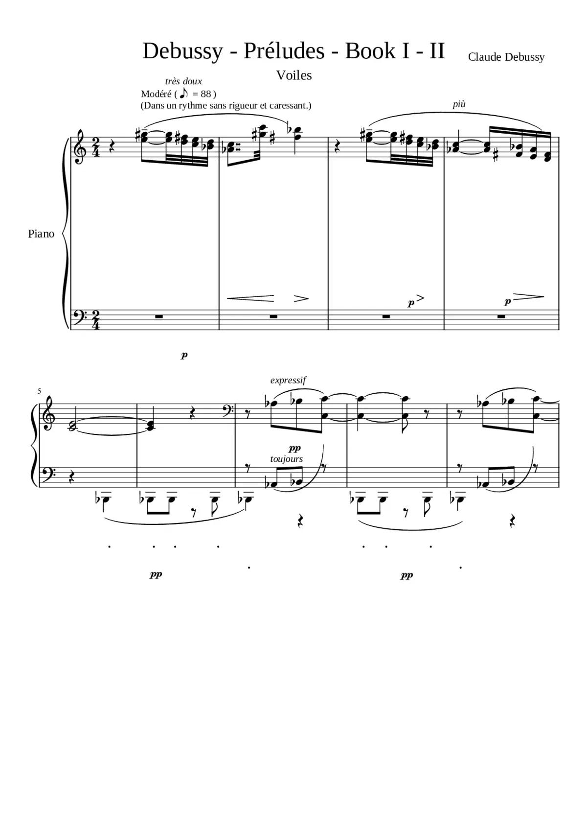 Préludes Livre 1 - Page 1