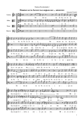 Domine ne in furore ... miserere a 4