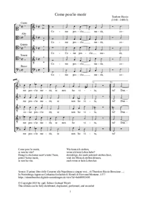 Come poss'io morir