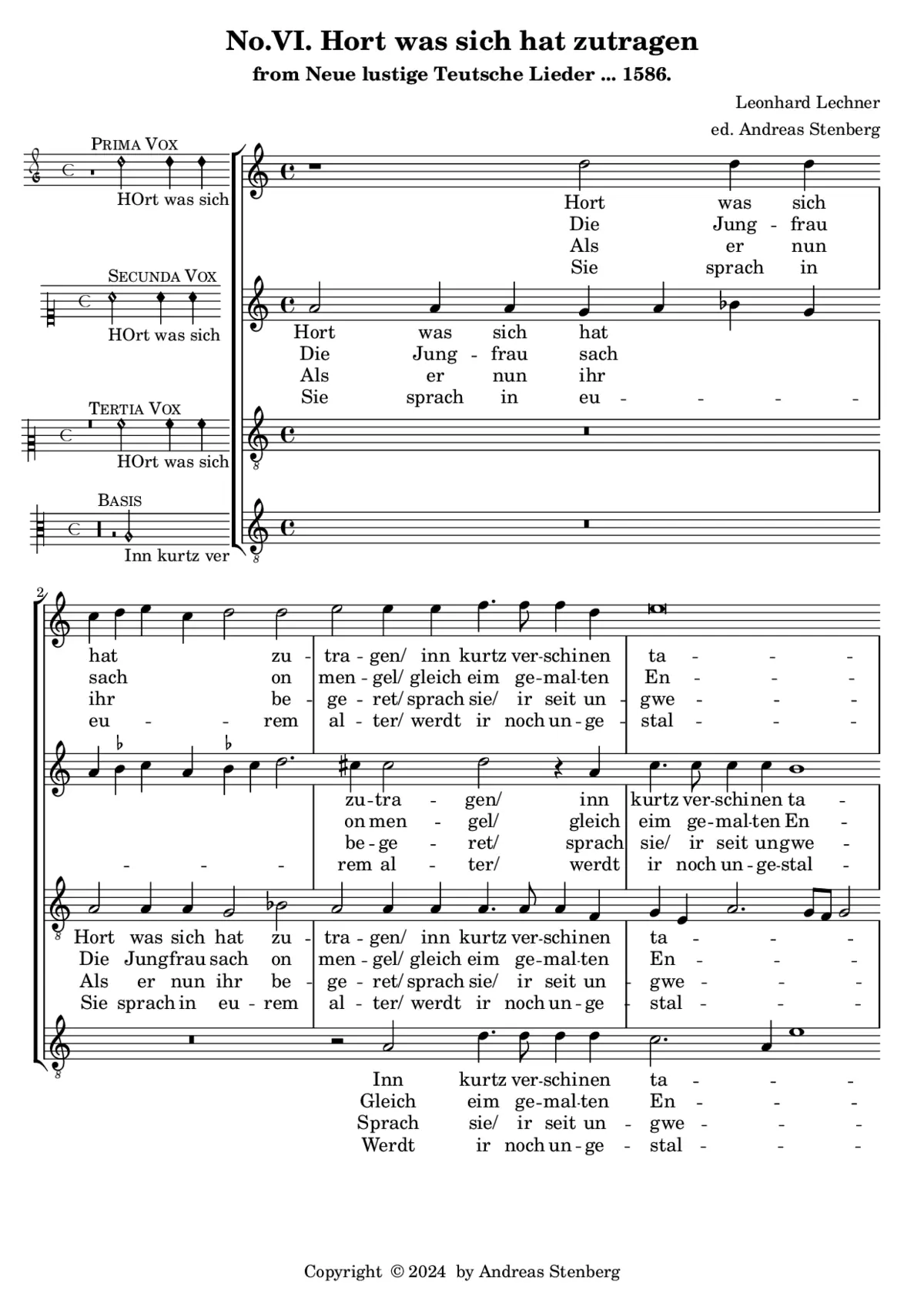 Hort was sich hat zutragen - Page 1