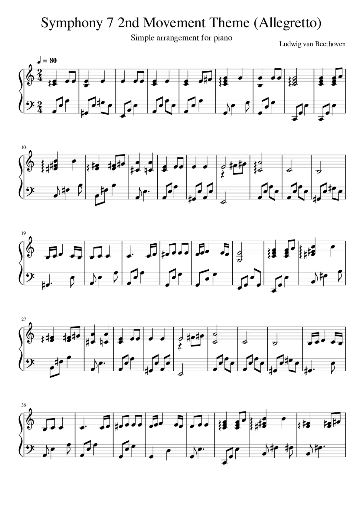 Symphony No.7 Op.92 - Page 1