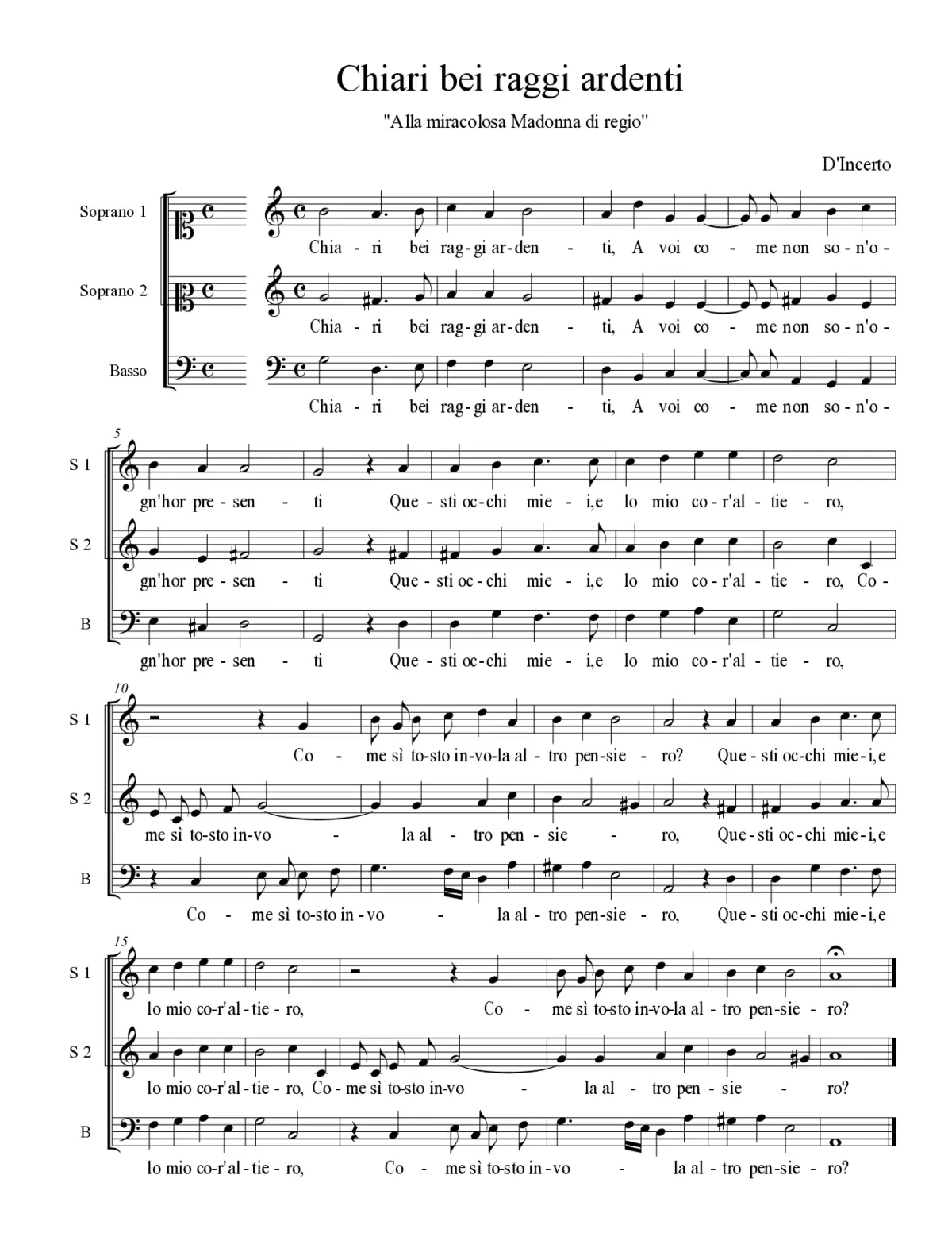 Chiari bei raggi ardenti - Page 1