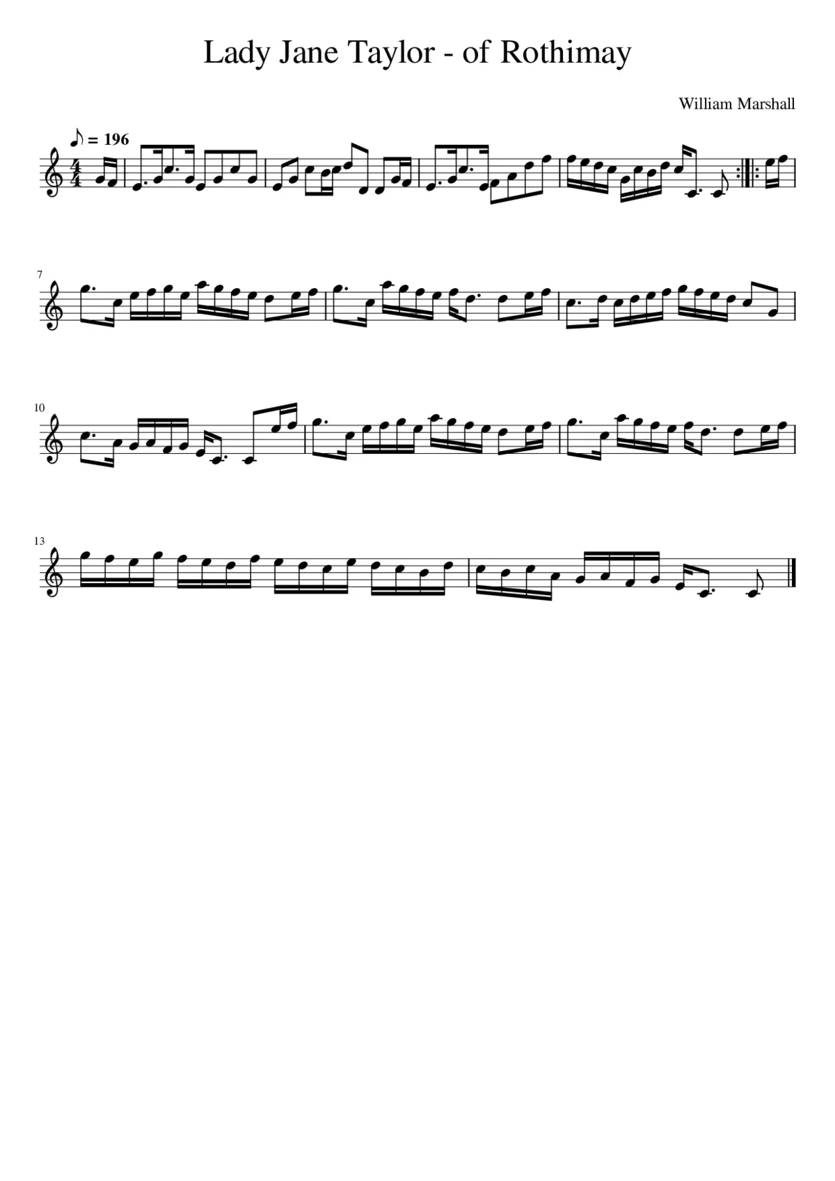 Lady Jane Taylor - of Rothimay - Page 1