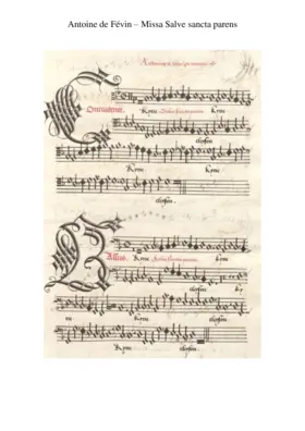 Missa Salve sancta parens