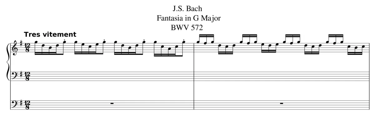 Fantasia in G major BWV 572 - Page 1