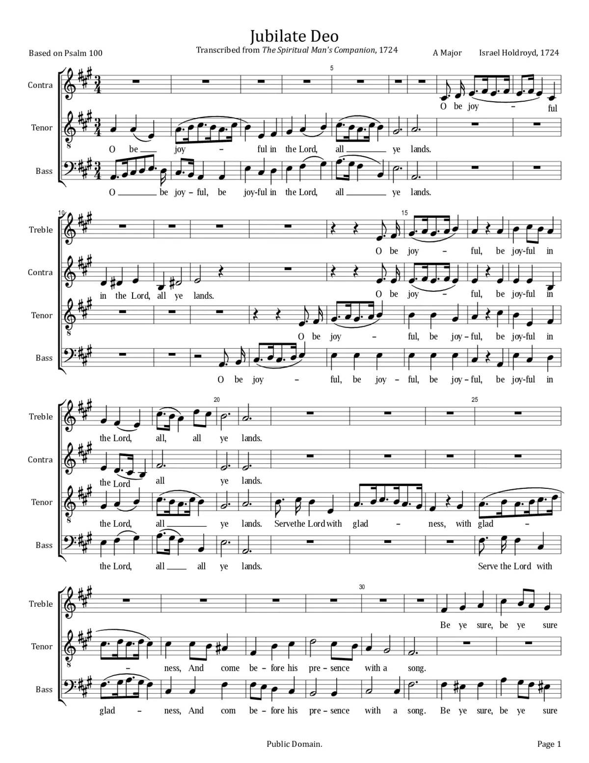 Jubilate Deo - Page 1