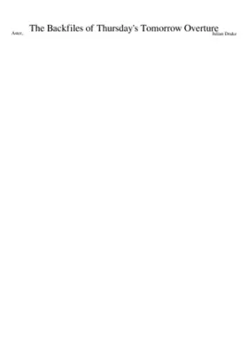 The Backfiles of Thursday's Tomorrow Overture