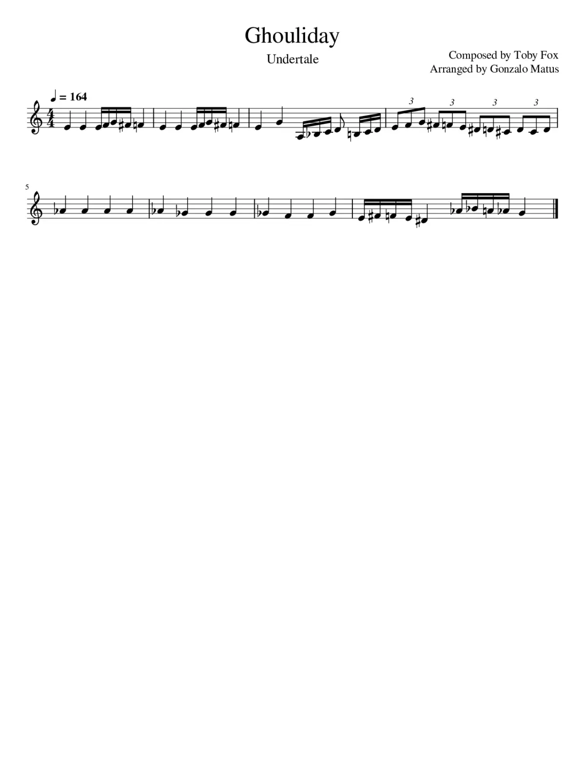 Ghouliday - Violin Solo - Page 1